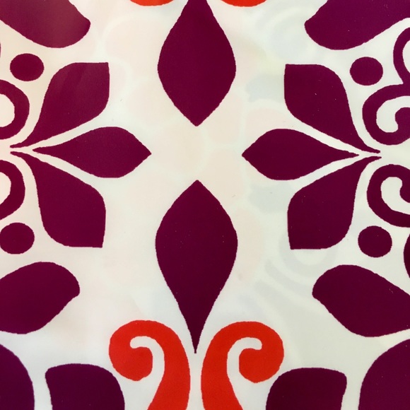 Aimee Red Medallions Peva Shower Curtain Burgundy - Picture 3 of 6